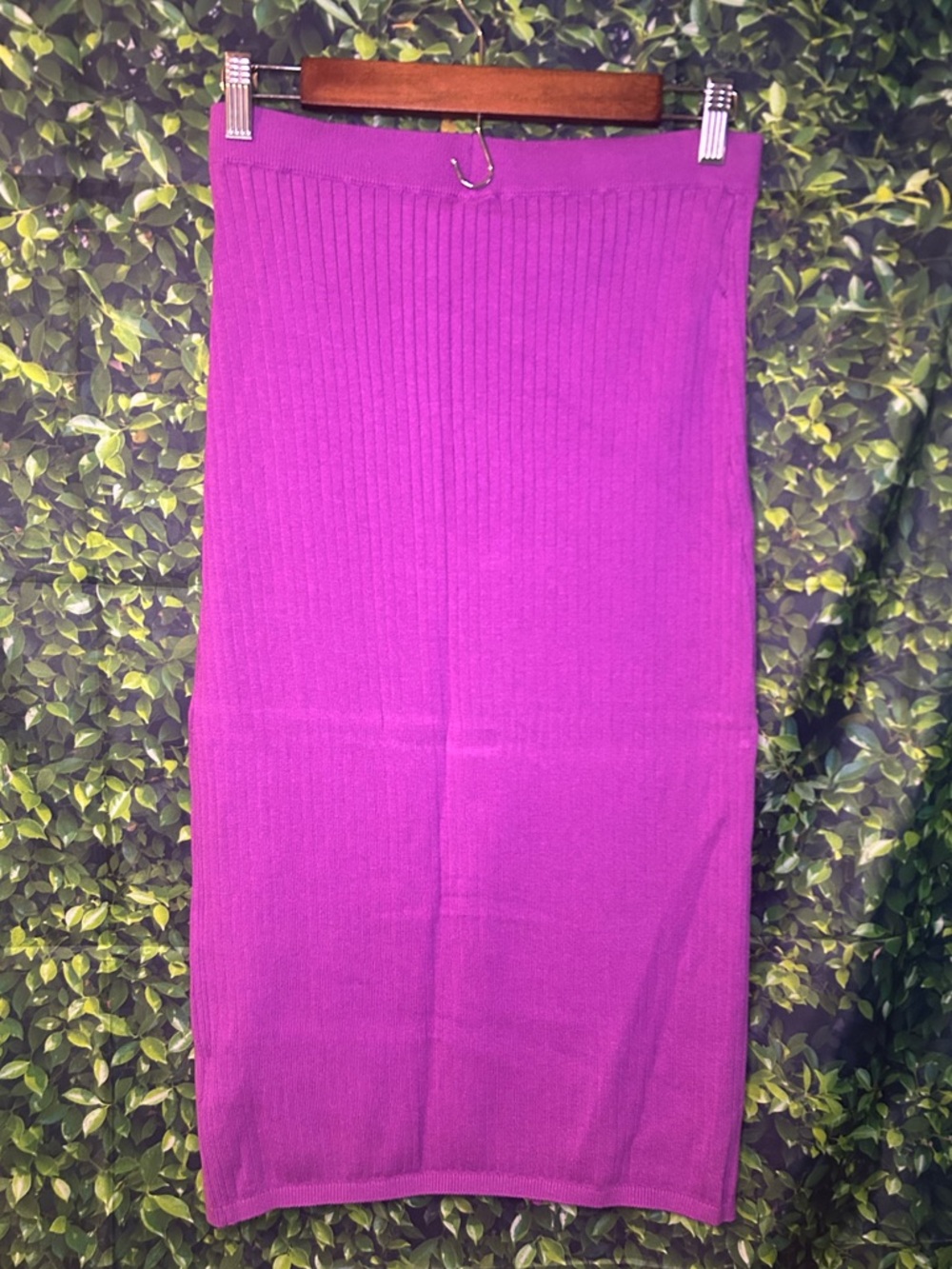 Free People Vibrant Purple Ribbed Knit Skirt - Picture 2 of 3